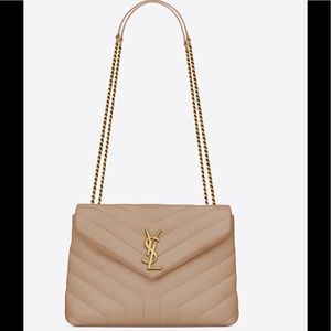 SAINT LAURENT -LOULOU SMALL CHAIN BAG IN QUILTED "Y" LEATHER